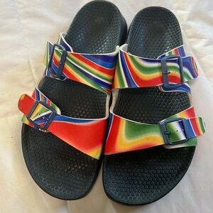 Rainbow Birkenstocks – size women’s 10 / men’s 8